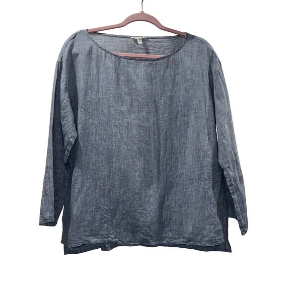 Eileen Fisher 100% Organic Linen Top - Picture 2 of 15